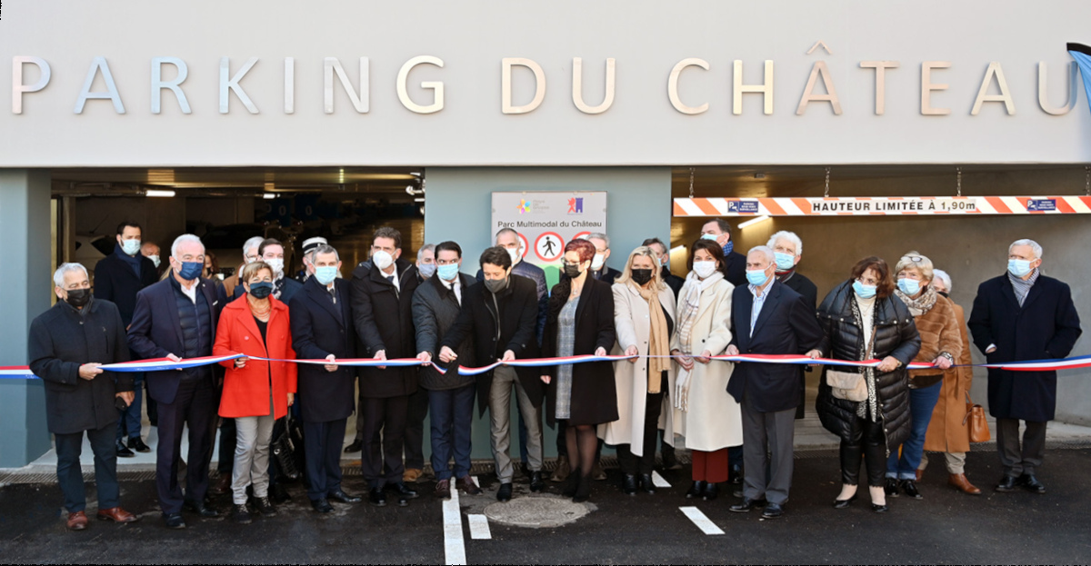 Inauguration du parking mutimodal à Mouans-Sartoux, lancement des travaux de l'échangeur de La Paoute à Grasse et signature du contrat des territoires urbains avec le Conseil départemental