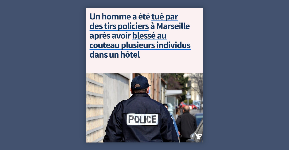 Attaque au couteau à Marseille : reconnaissance au sang-froid et au professionnalisme de nos Forces de l'ordre