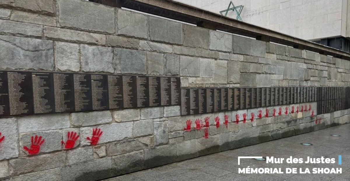 Profanation du “mur des Justes” au mémorial de la Shoah à Paris