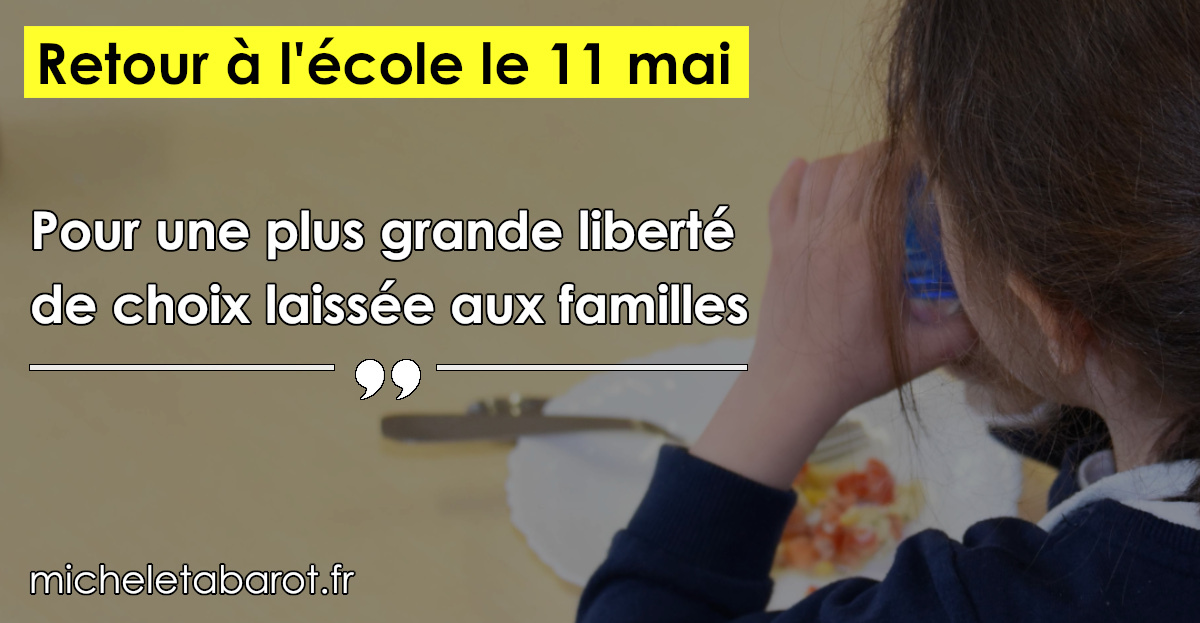 Retour à l'école : laissons une plus grande liberté de choix aux familles